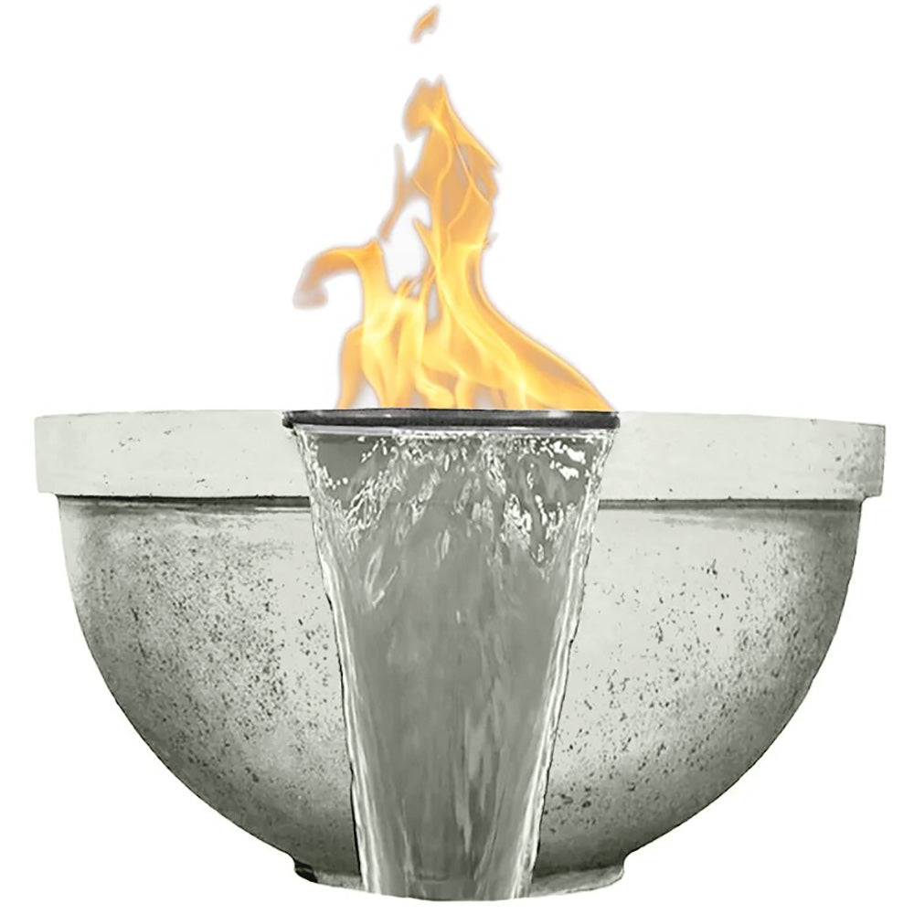 Prism Hardscapes Sorrento Concrete Gas Fire and Water Bowl, 33-Inch