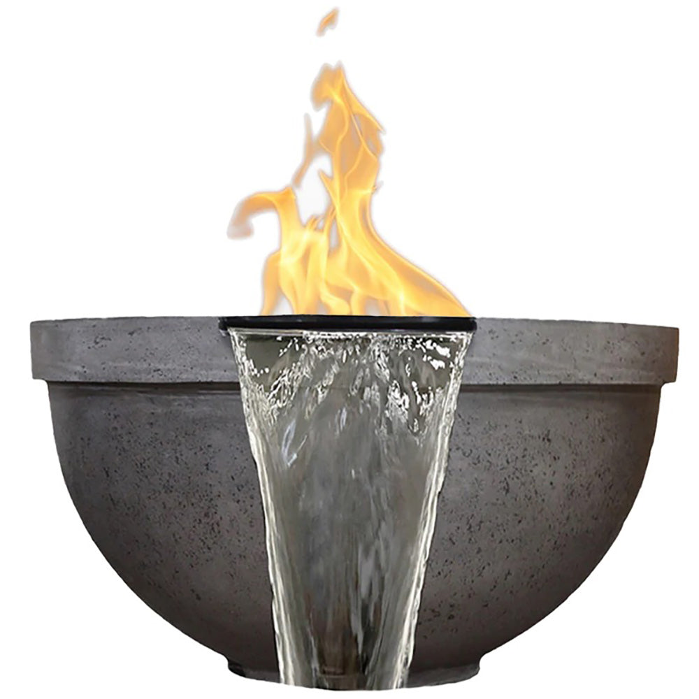 Prism Hardscapes Sorrento Concrete Gas Fire and Water Bowl, 33-Inch