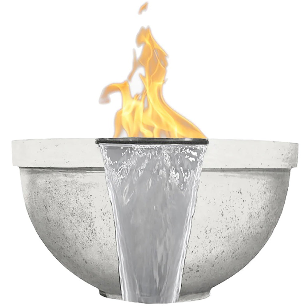 Prism Hardscapes Sorrento Concrete Gas Fire and Water Bowl, 33-Inch