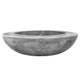 Concrete gas fire pit bowl in medium gray with recessed burner opening