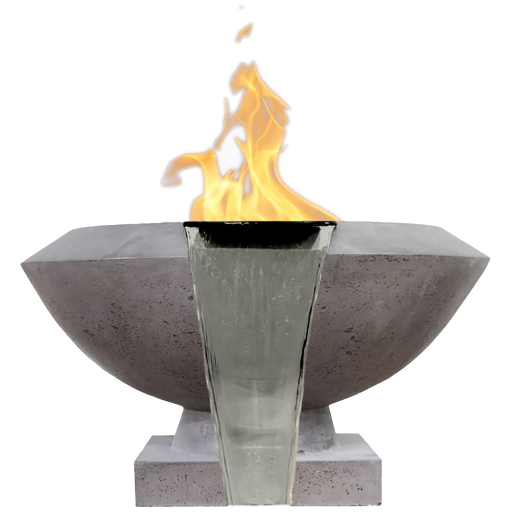 Prism Hardscapes Toscano Concrete Gas Fire and Water Bowl, 33-Inch