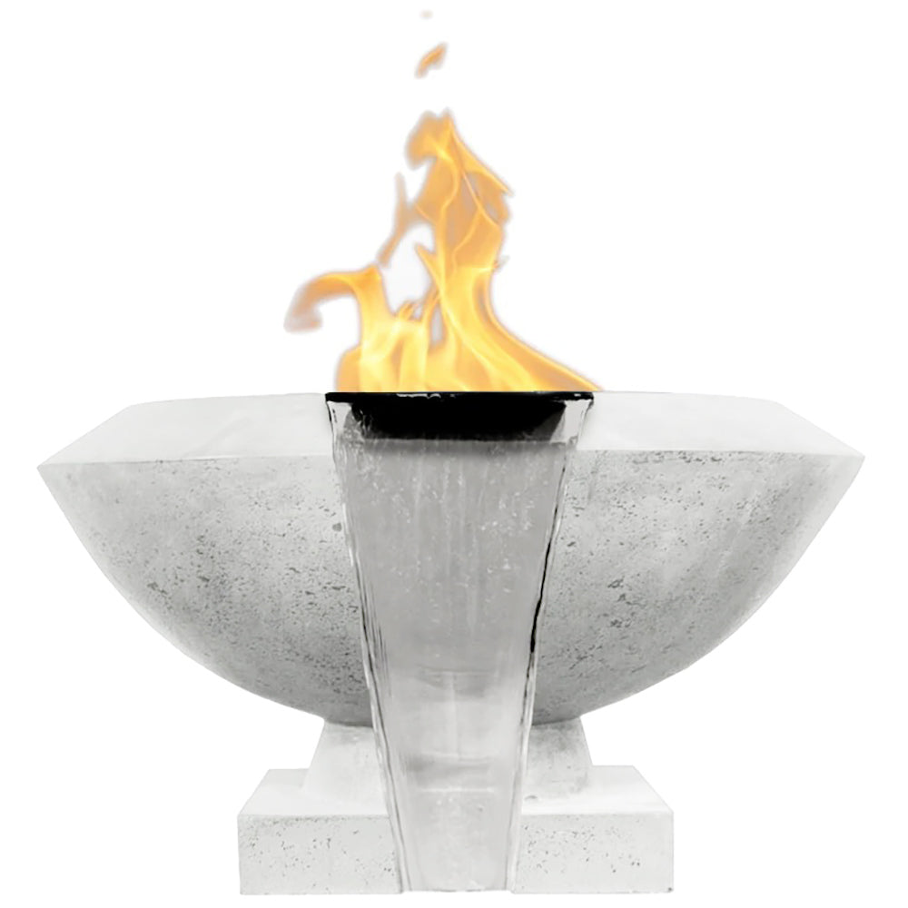 Prism Hardscapes Toscano Concrete Gas Fire and Water Bowl, 33-Inch