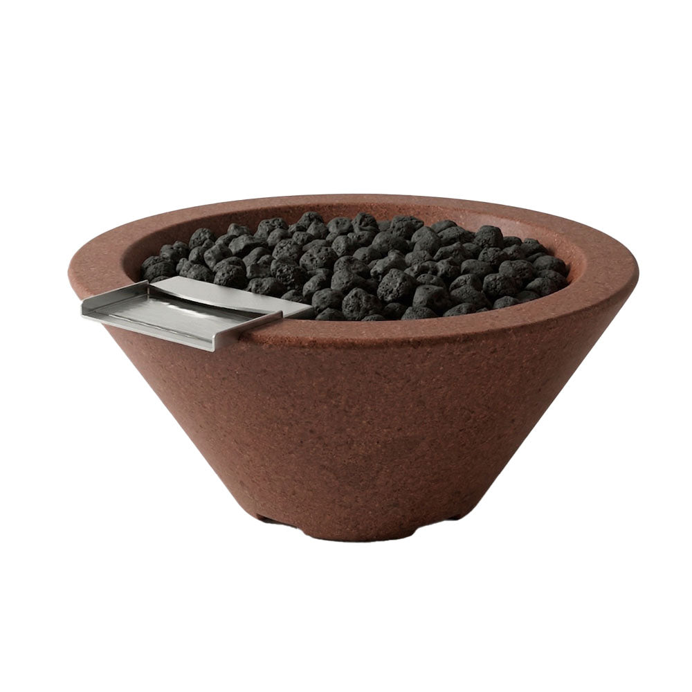 Prism Hardscapes Verona Small Concrete Gas Fire and Water Bowl, 24-Inch