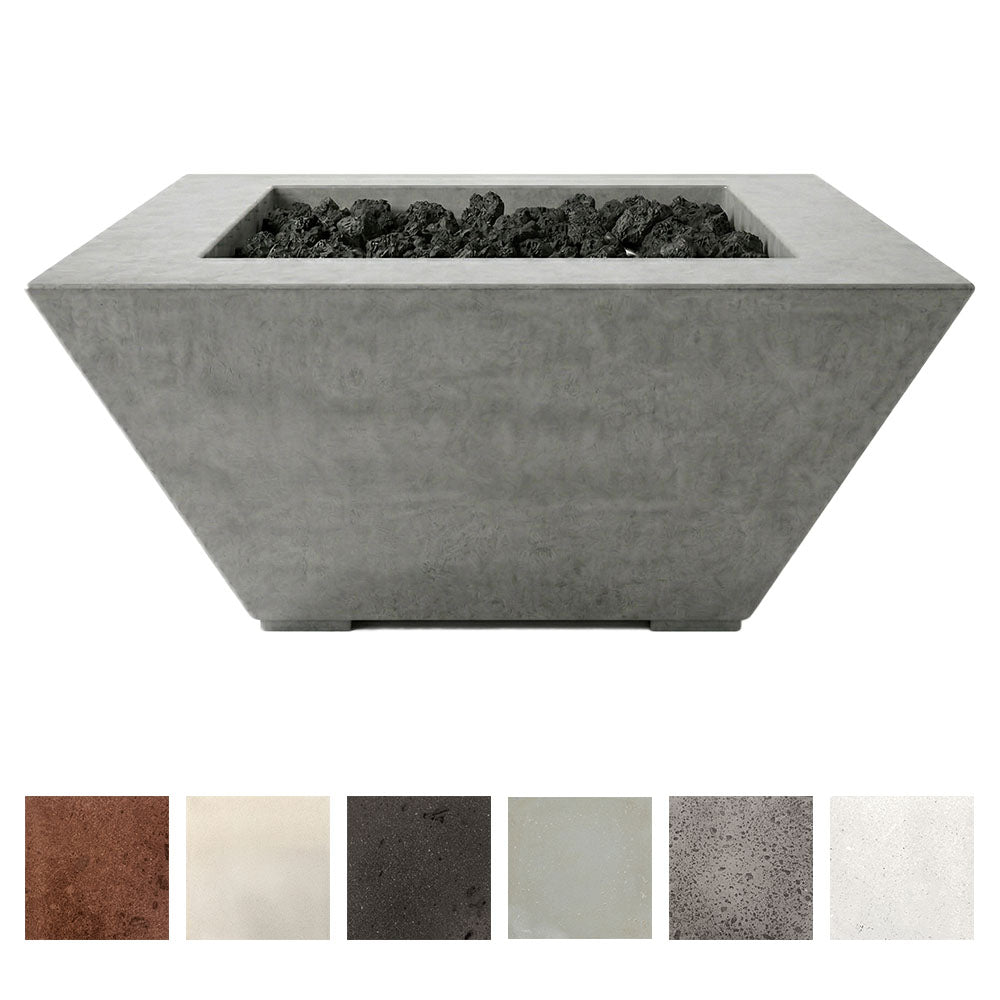 Prism Hardscapes Lombard Tall Concrete Gas Fire Pit, 32-Inch