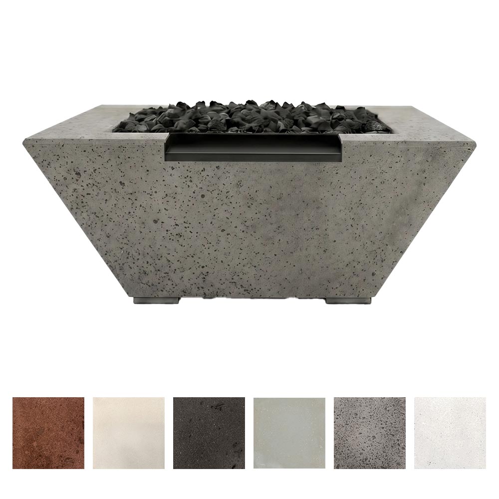 Prism Hardscapes Lombard Tall Concrete Gas Fire and Water Pit, 32-Inch