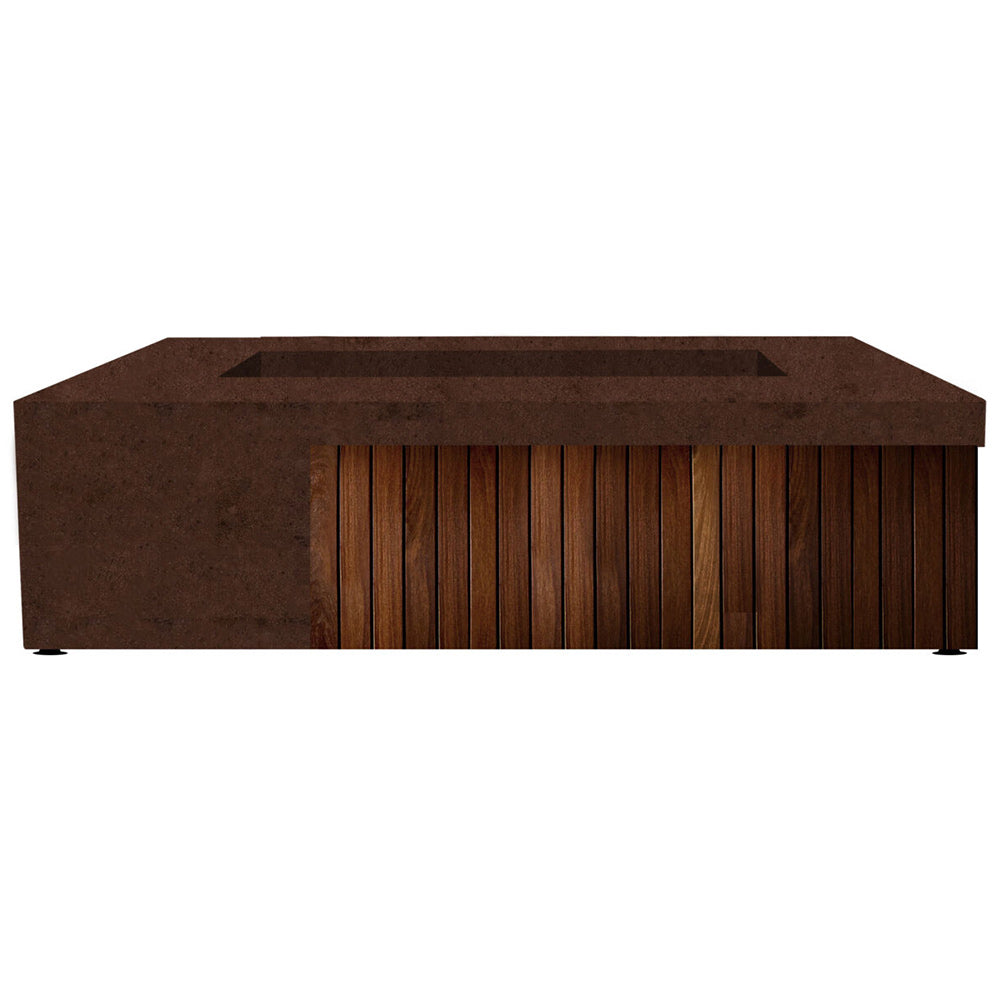 Prism Hardscapes PH-483 Fairmont Concrete Gas Fire Pit, 72.75x35.75-Inch