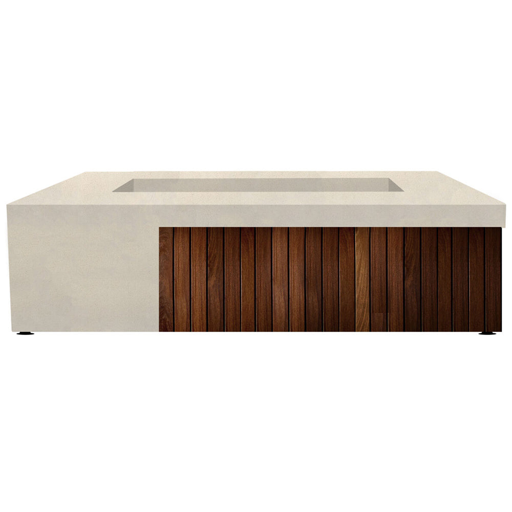 Prism Hardscapes PH-483 Fairmont Concrete Gas Fire Pit, 72.75x35.75-Inch