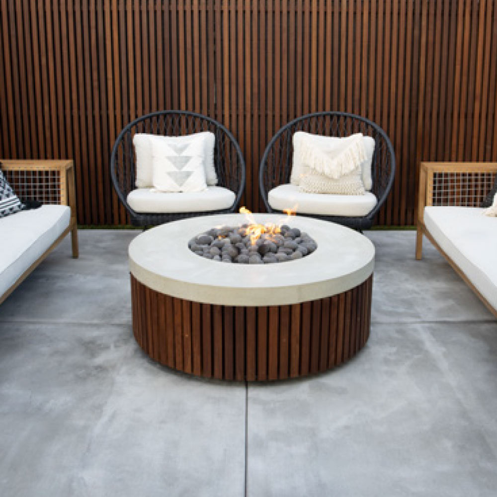 Prism Hardscapes PH-484 Hampton Concrete Gas Fire Pit, 48-Inch