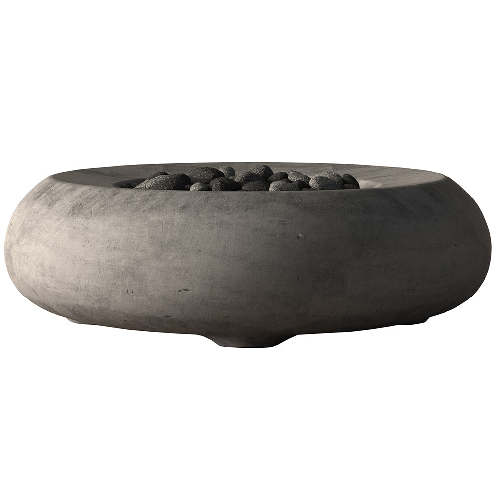 Prism Hardscapes Pietra Concrete Gas Fire Bowl, 48.75-Inch