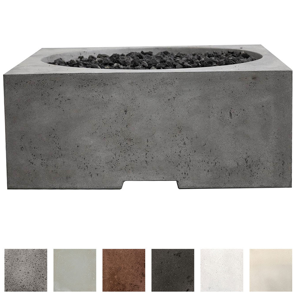 Prism Hardscapes PH-705 Piazza Concrete Gas Fire Pit, 39x39-Inch