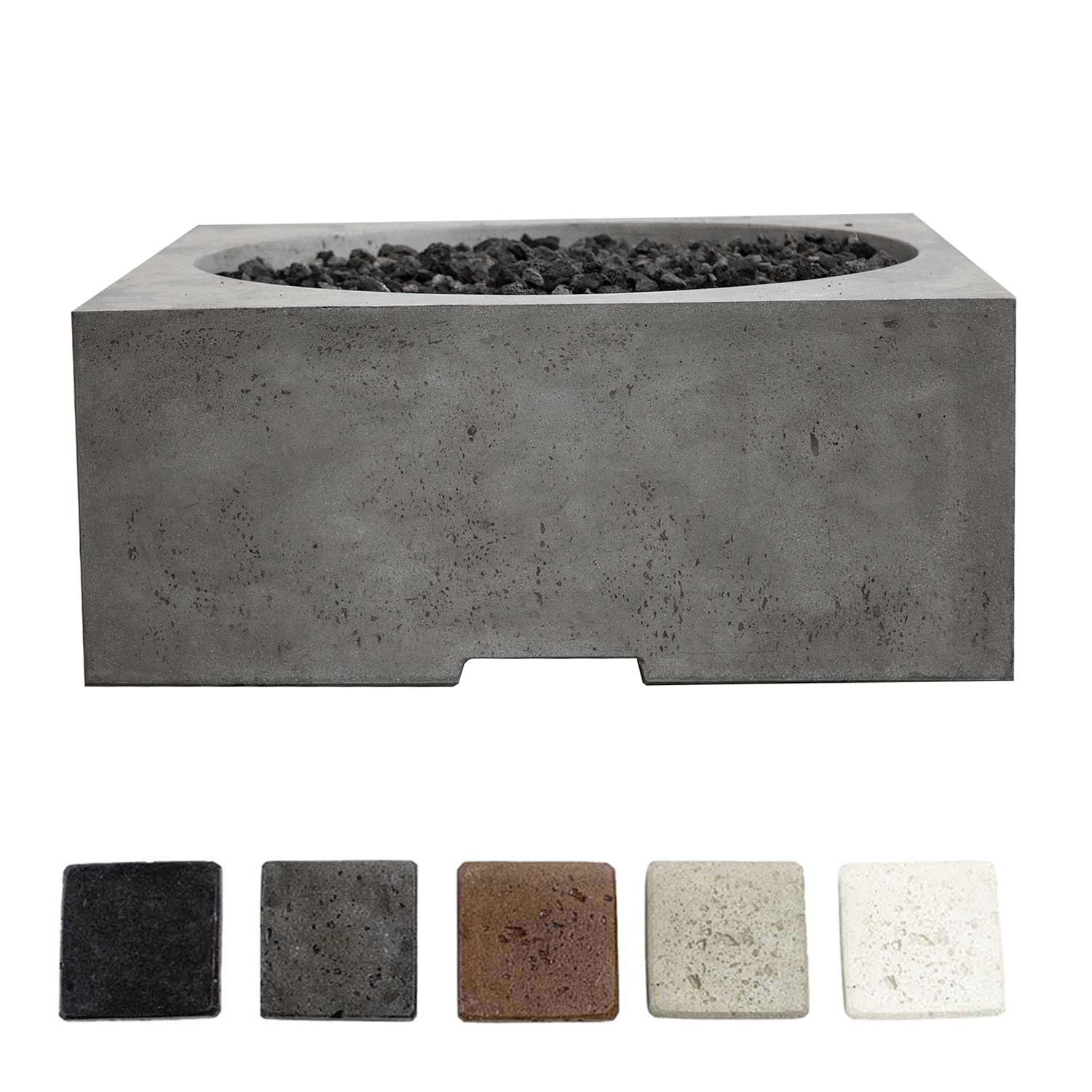Prism Hardscapes PH-705 Piazza Concrete Gas Fire Pit, 39x39-Inch
