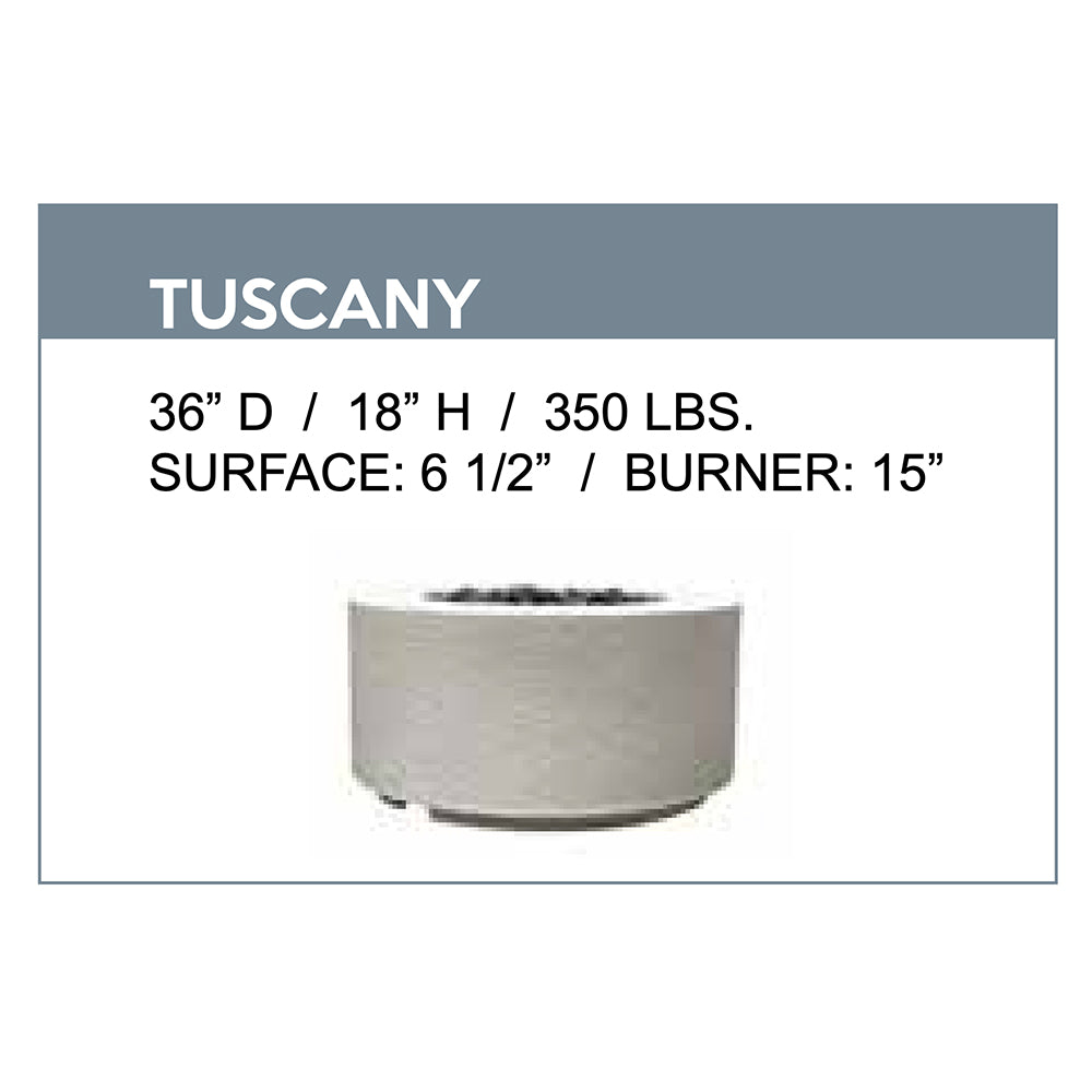 Prism Hardscapes PH-709 Tuscany Cilindro Concrete Gas Fire Pit, 36-Inch