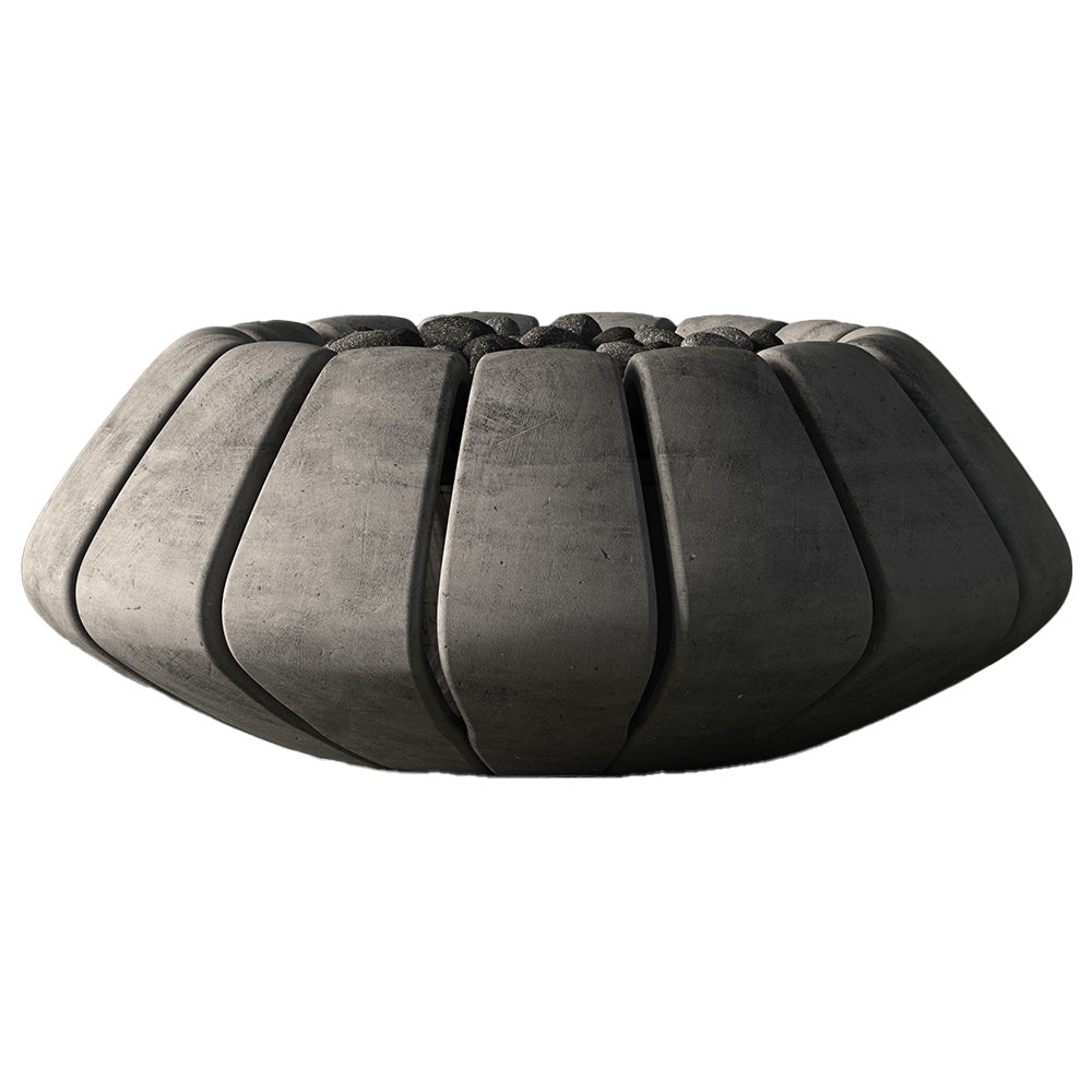 Prism Hardscapes Sunflower Concrete Gas Fire Bowl, 48-Inch