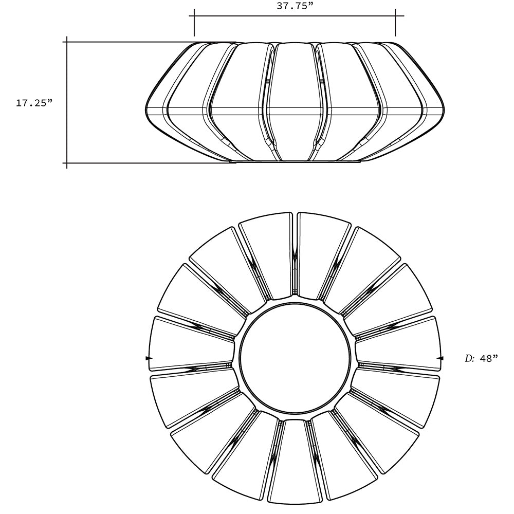 Prism Hardscapes Sunflower Concrete Gas Fire Bowl, 48-Inch
