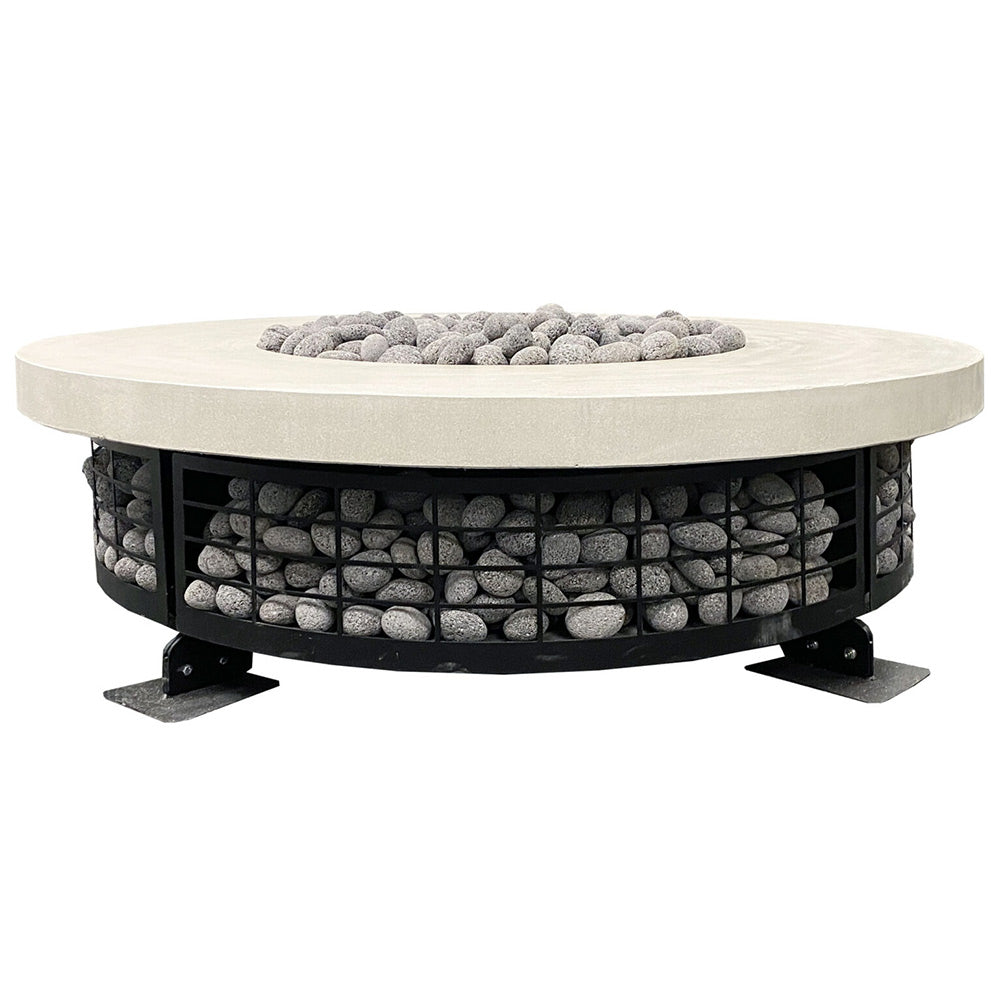 Prism Hardscapes PH-FUEGO54 Fuego Electronic Ignition Concrete Gas Fire Pit, 54-Inch