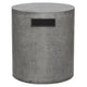 Gray concrete propane enclosure with rectangular access opening