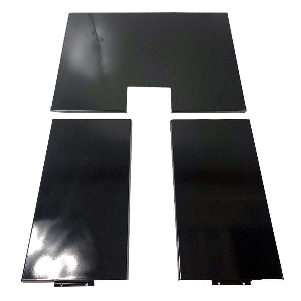 Porcelain black liner kit with two side panels and center insert