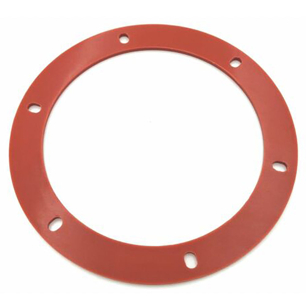 Round red blower motor gasket with bolt holes, replacement exhaust combustion seal