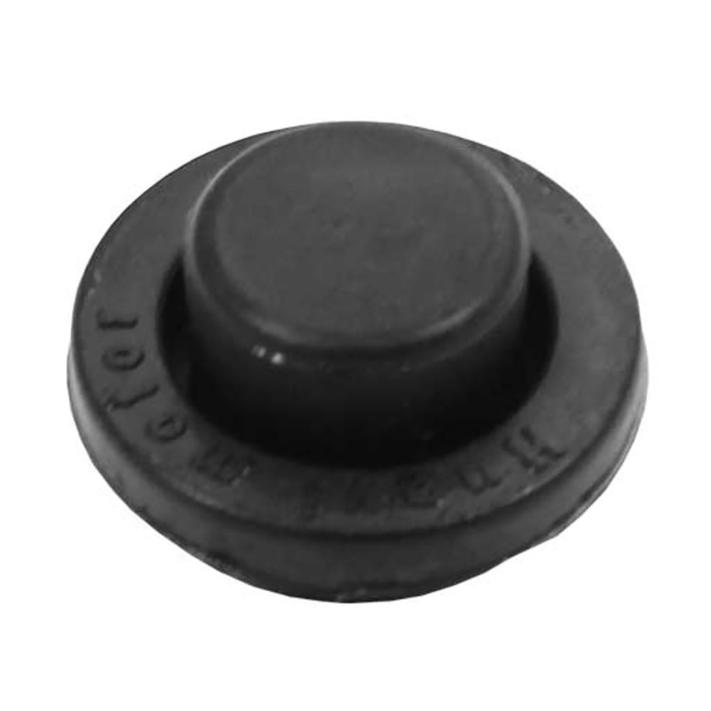 Replacement bearing assembly with dark rubber outer housing and centered cap