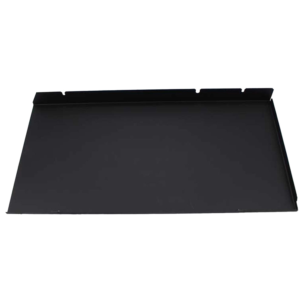 Replacement left-side panel, dark gray metal with raised rim and vent slots