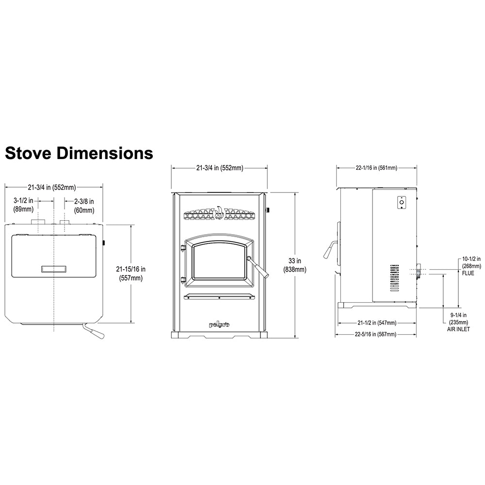 PelPro EPA Certified Pellet Stove with 70 lb. Hopper (PP70)