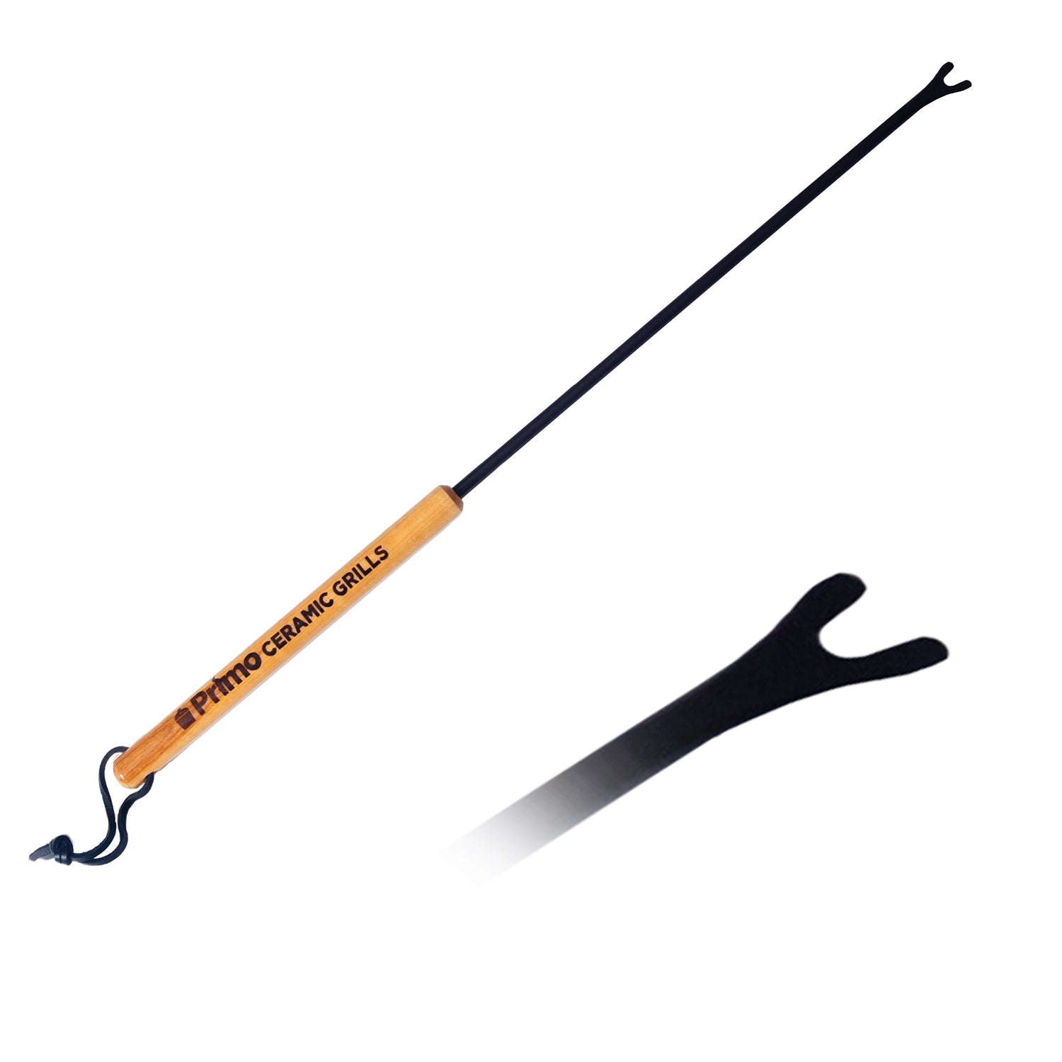 Primo grate cleaning bar with long handle and ceramic tip