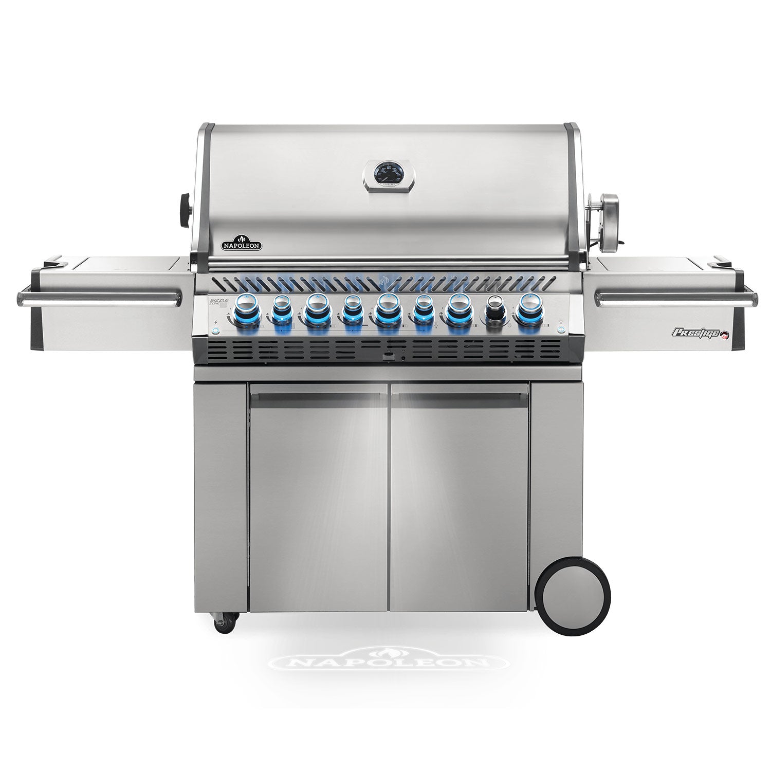 Napoleon PRO665RSIBSS-3 Prestige PRO 665 Gas Grill On Cart with Rotisserie and Side Burner, 36-Inches