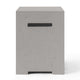 Dark gray propane tank cover with black carry handle slot and bottom cutout