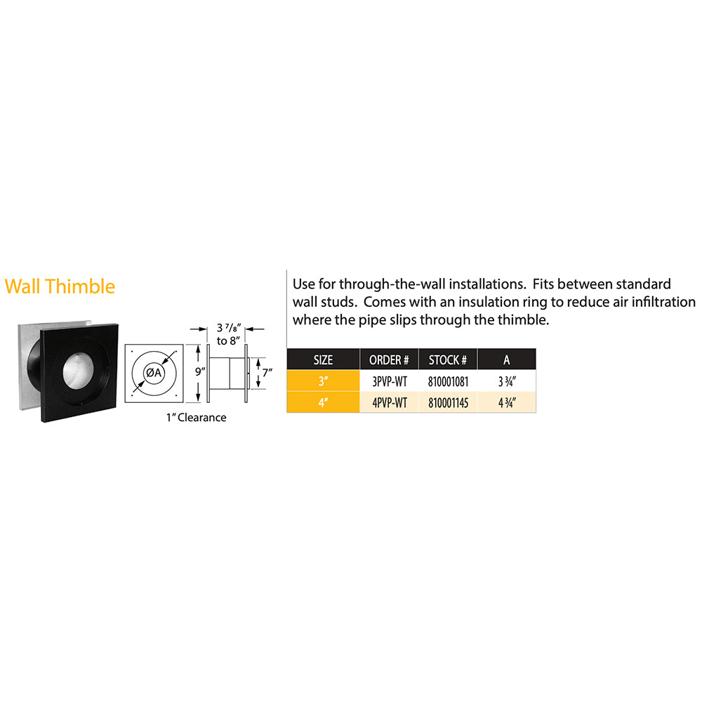 DuraVent PVP-WT PelletVent Pro Wall Thimble
