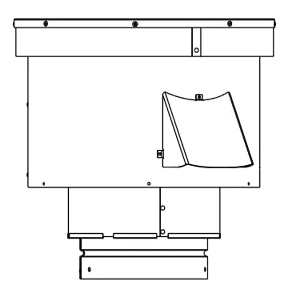 Vertical power vent storm collar with protective sleeve and side mounting bracket