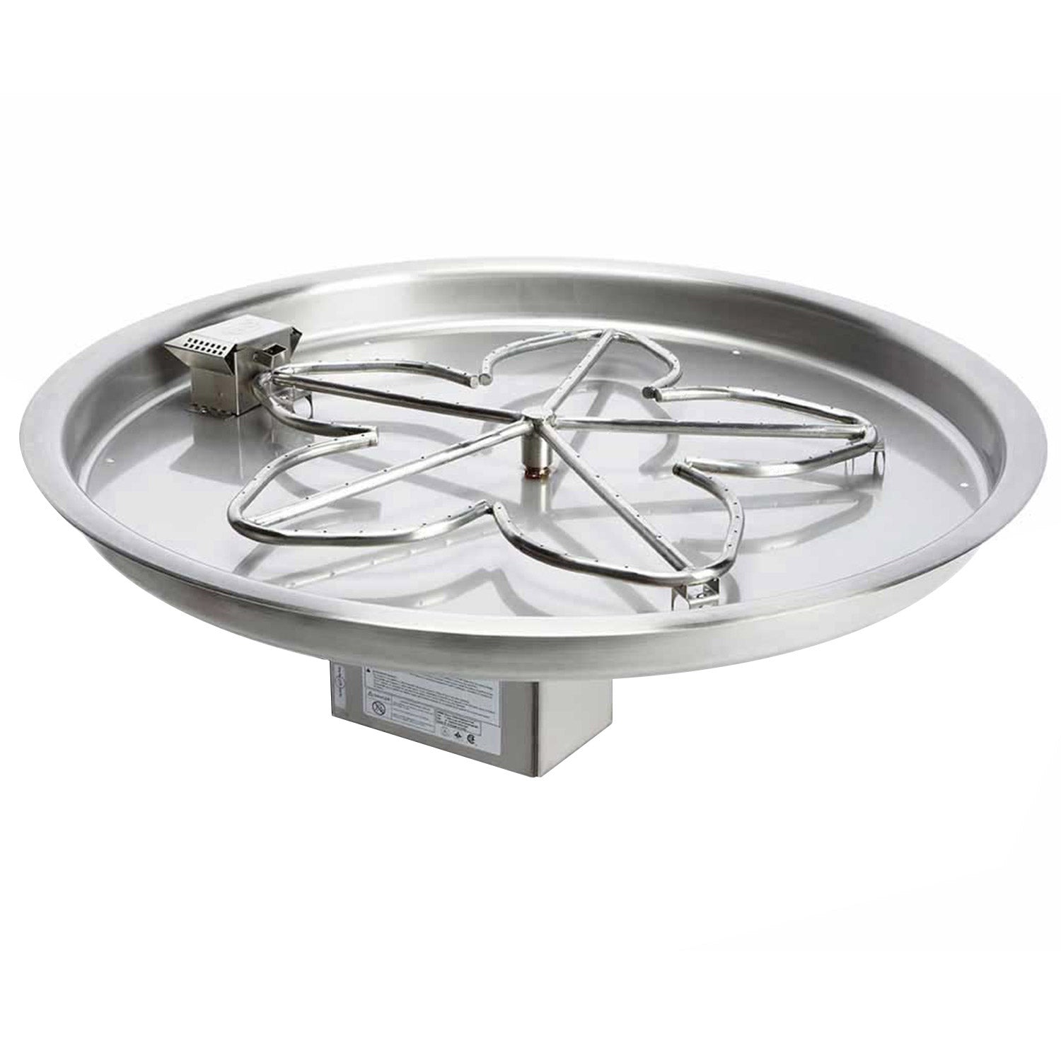 HPC Fire Penta or Round Electronic Ignition Gas Fire Pit Kit with Round Bowl Pan