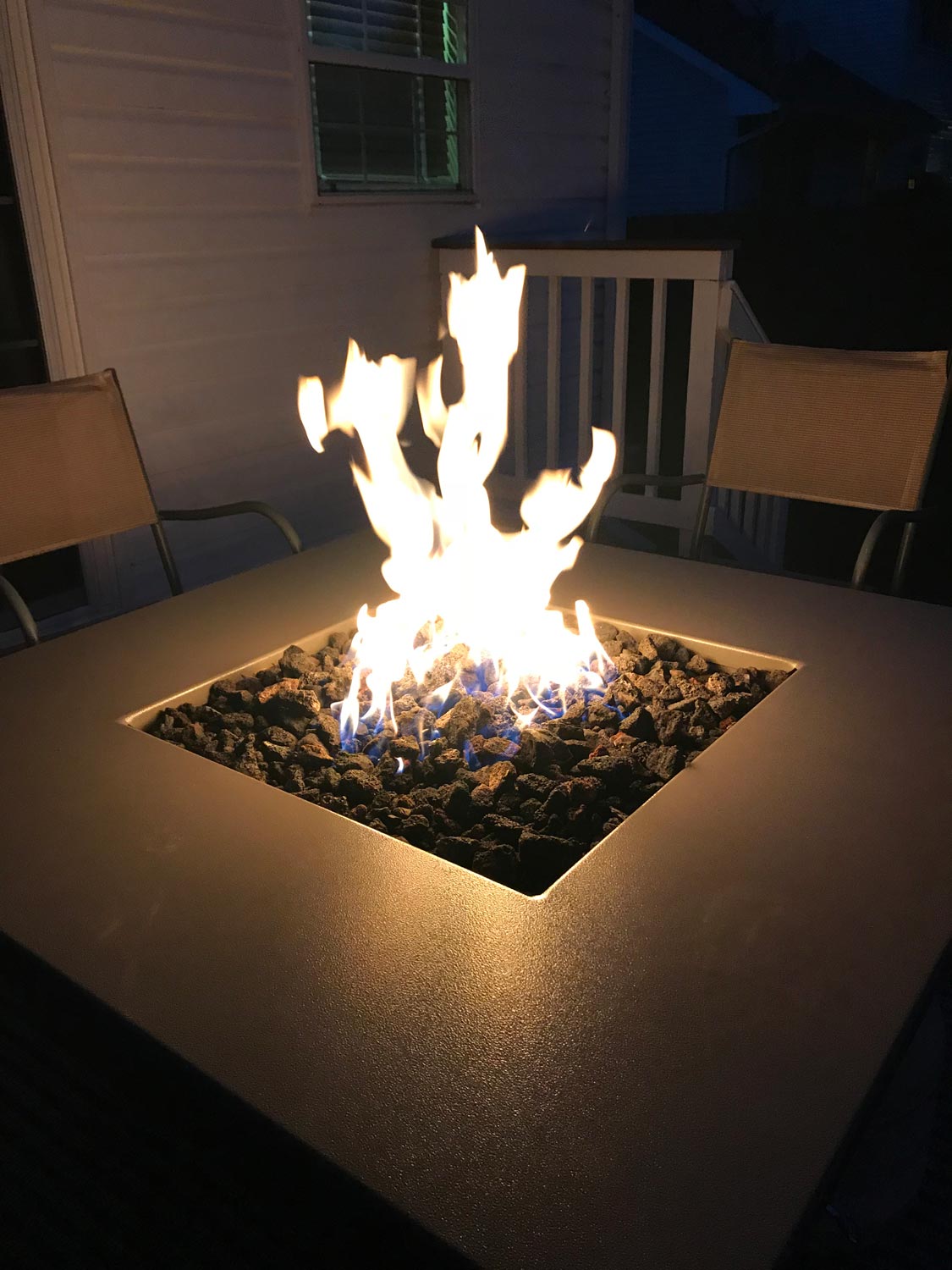HPC Fire Penta Match Light Gas Fire Pit Kit with Round Bowl Pan and Torpedo Burner