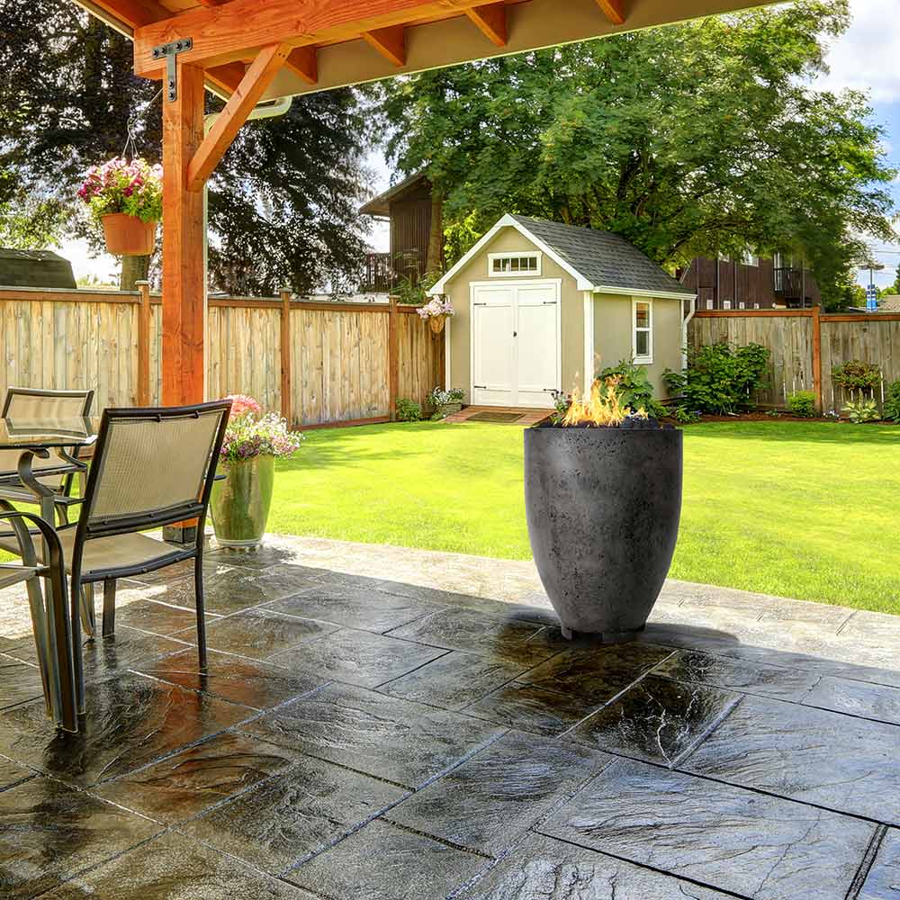 Prism Hardscapes PH-413 Pentola 1 Concrete Gas Fire Pit, 24-Inch