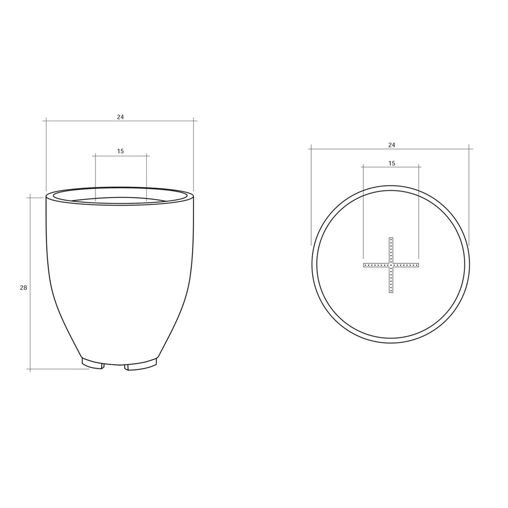 Prism Hardscapes PH-413 Pentola 1 Concrete Gas Fire Pit, 24-Inch