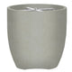 Concrete gas fire pit bowl with light gray speckled finish and burner opening