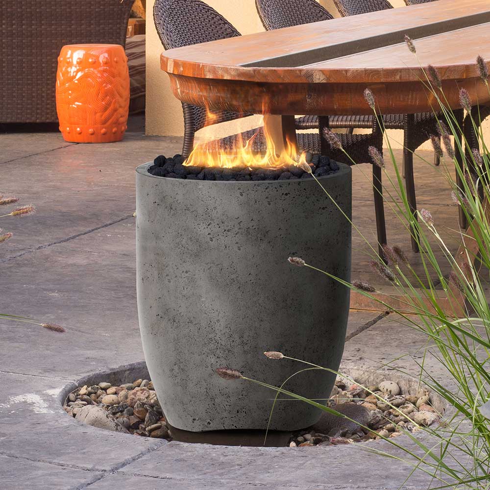 Prism Hardscapes PH-403 Pentola 3 Concrete Propane Gas Fire Pit, 24-Inch