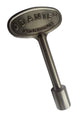 Dante universal valve key, pewter finish with embossed oval head