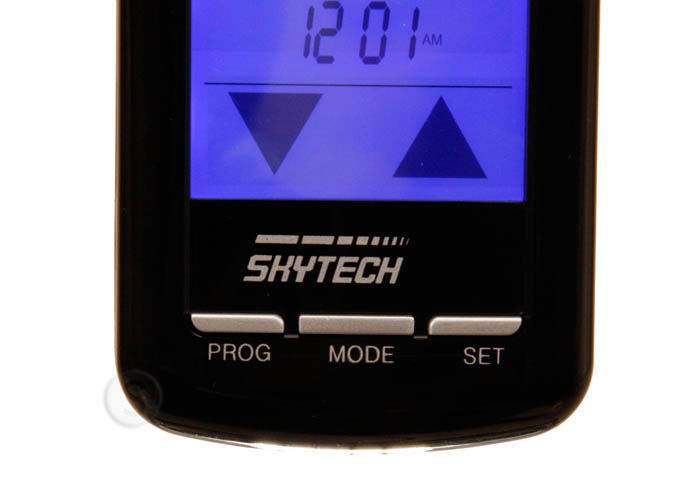 Skytech remote transmitter bottom with buttons PROG, MODE, SET