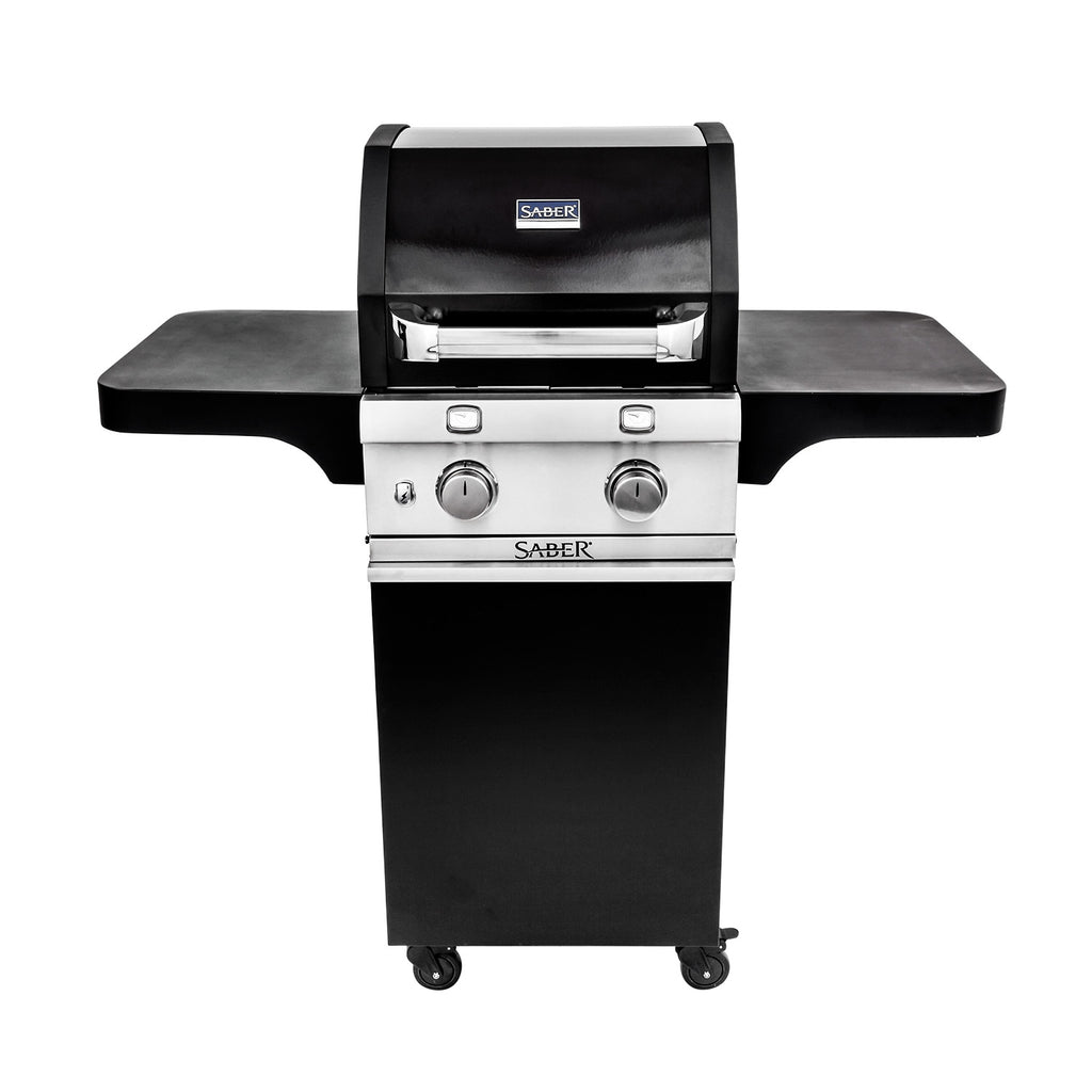 Saber R33CC1017 2-Burner Deluxe Freestanding Infrared Grill, Black, 20-Inches
