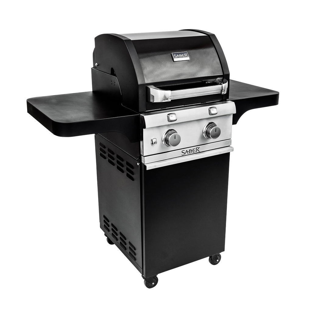 Saber R33CC1017 2-Burner Deluxe Freestanding Infrared Grill, Black, 20-Inches