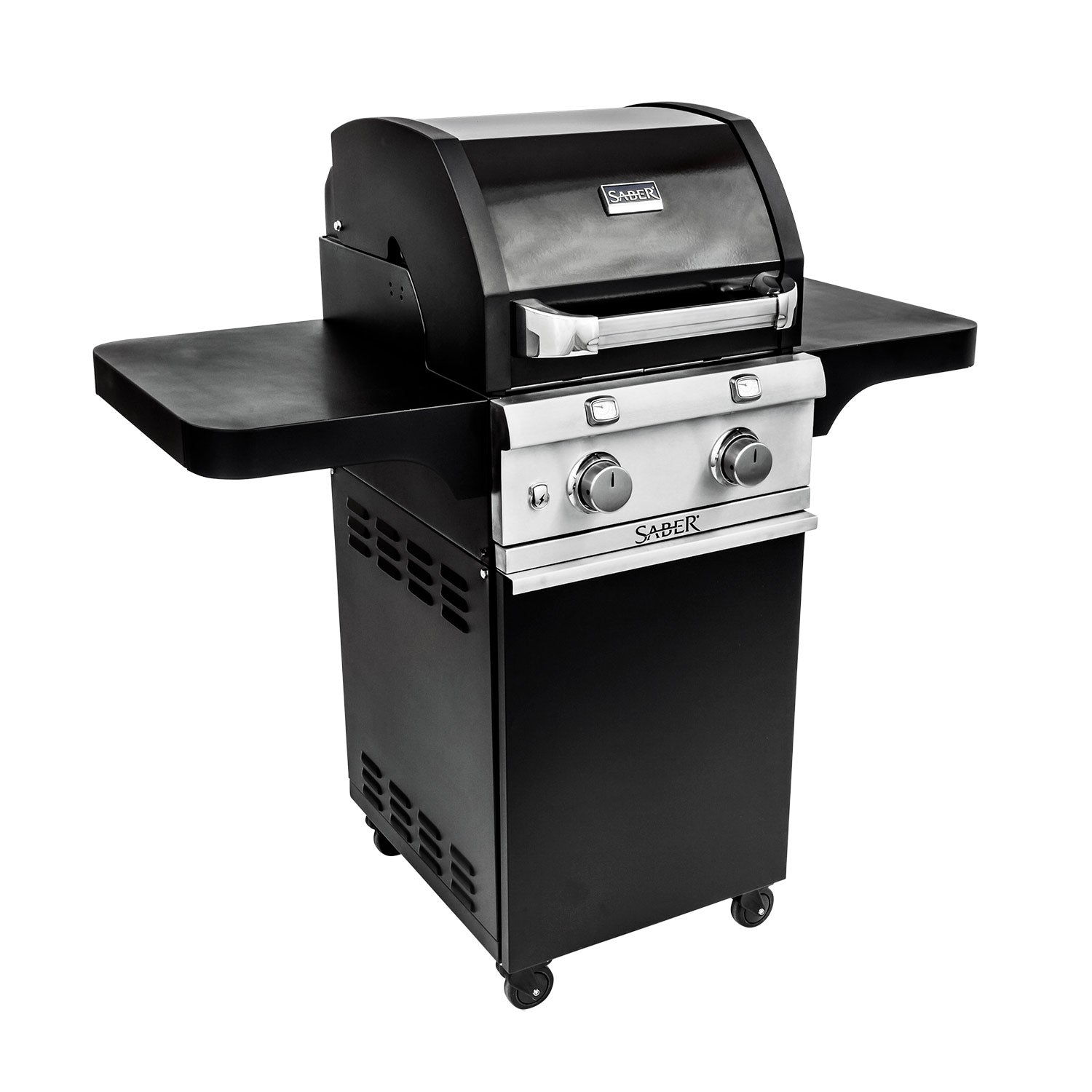 Saber R33CC1017 2-Burner Deluxe Freestanding Infrared Grill, Black, 20-Inches