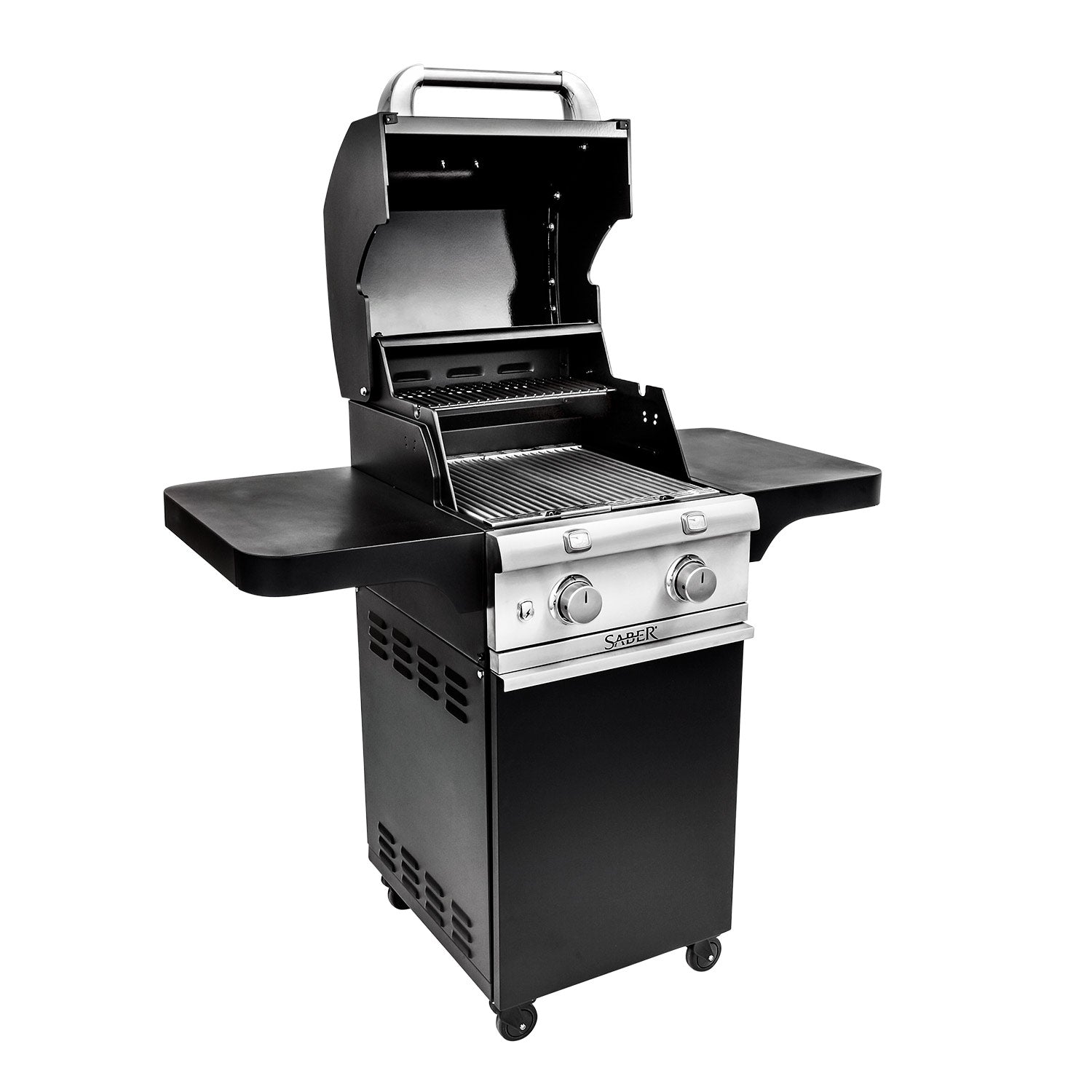 Saber R33CC1017 2-Burner Deluxe Freestanding Infrared Grill, Black, 20-Inches