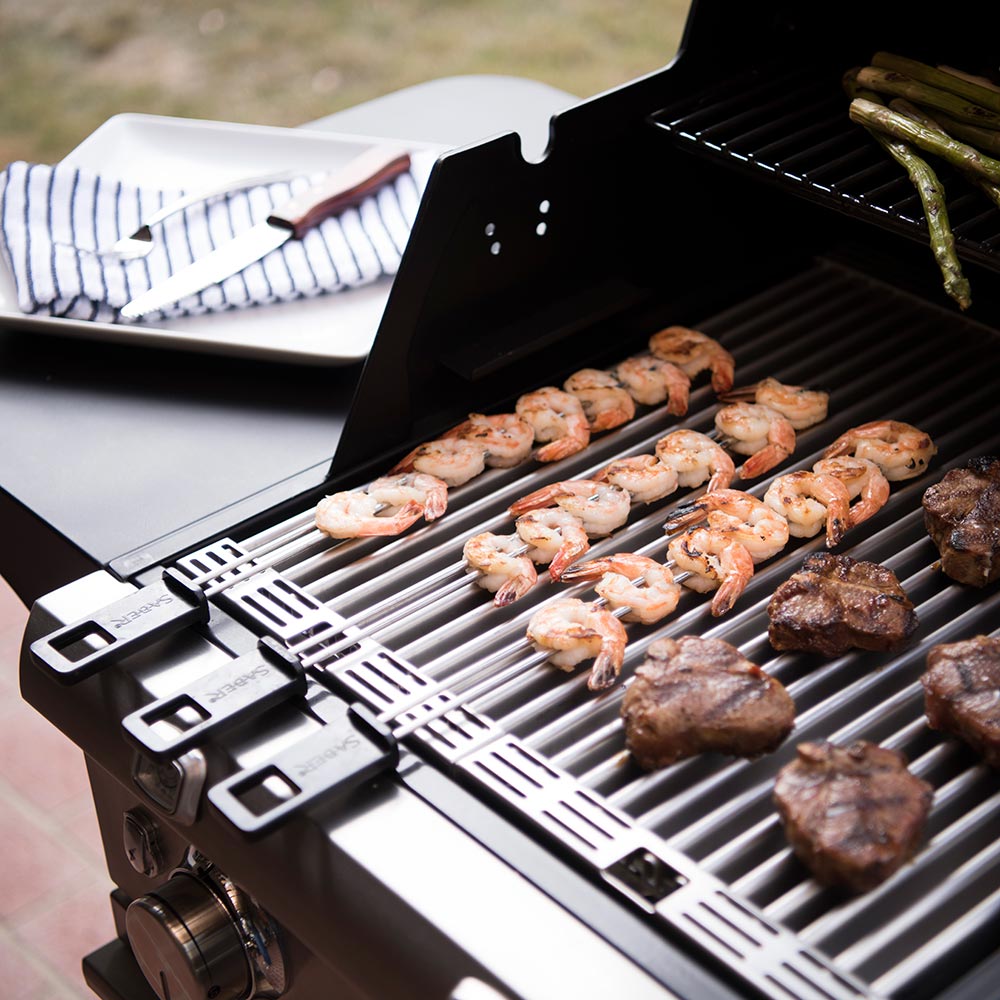 Saber R33CC1017 2-Burner Deluxe Freestanding Infrared Grill, Black, 20-Inches