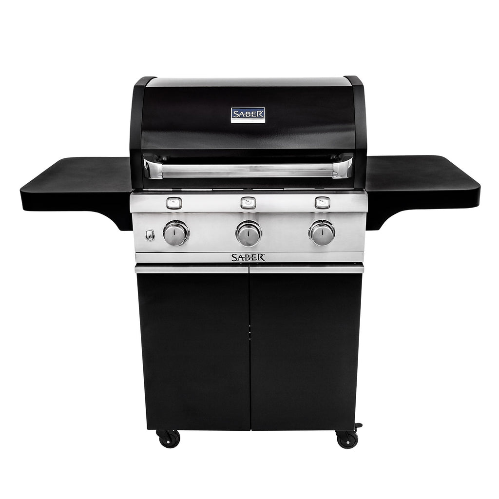 Saber R50CC0617 3-Burner Deluxe Freestanding Infrared Grill, Black, 32-Inches