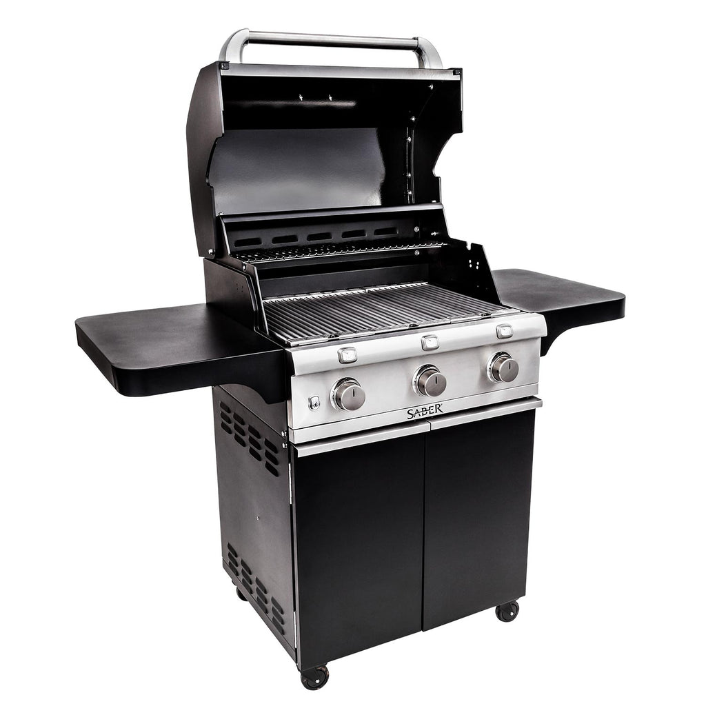 Saber R50CC0617 3-Burner Deluxe Freestanding Infrared Grill, Black, 32-Inches