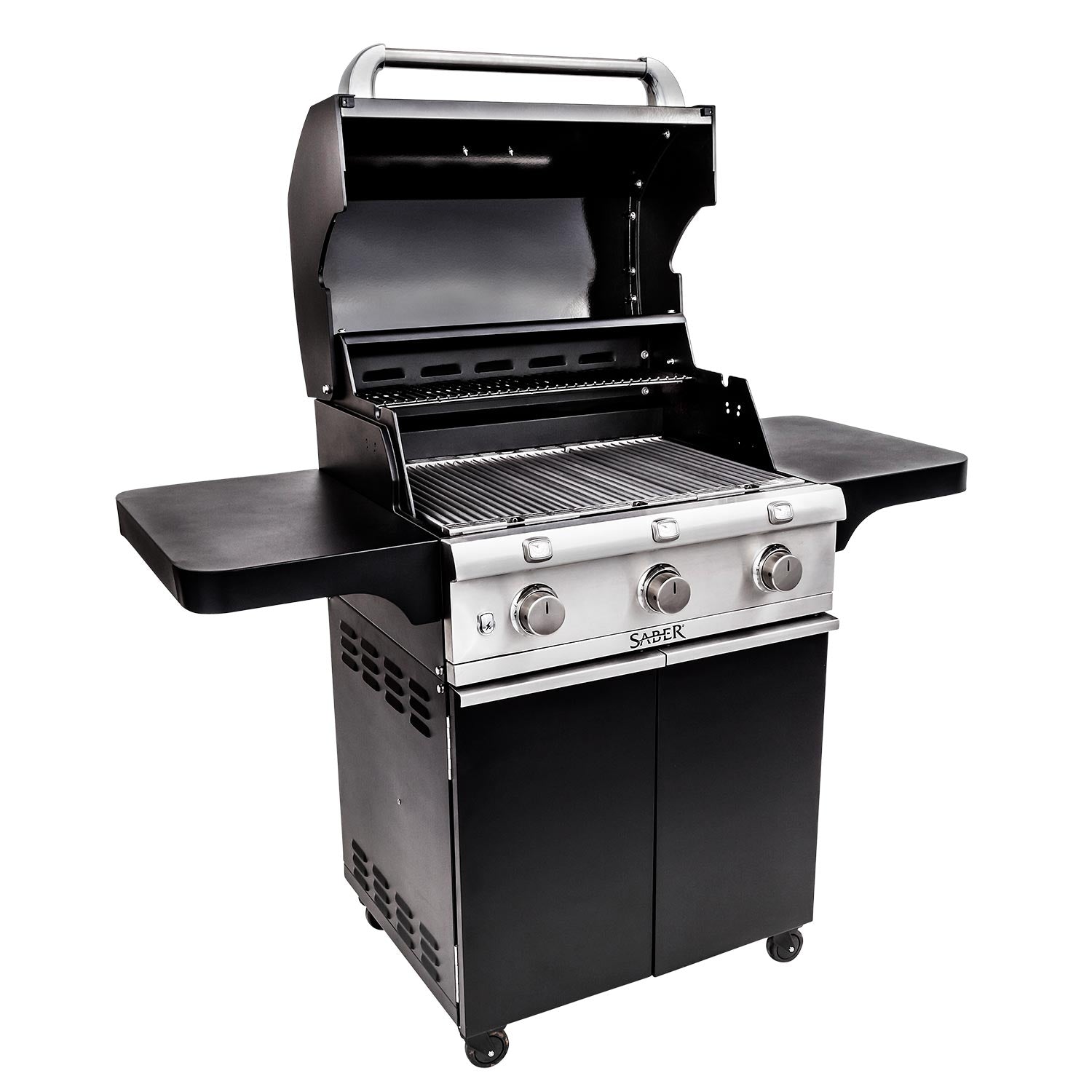 Saber R50CC0617 3-Burner Deluxe Freestanding Infrared Grill, Black, 32-Inches