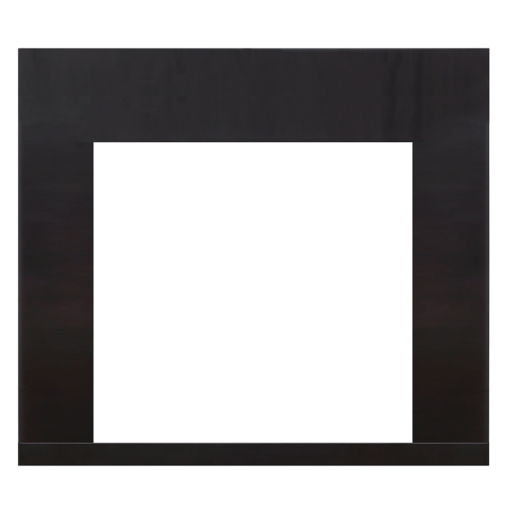 Matte black panel with a centered white square opening