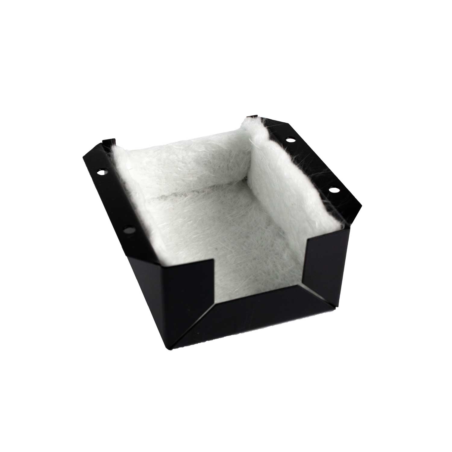 Mounting receiver box with foam insert for protecting internal components