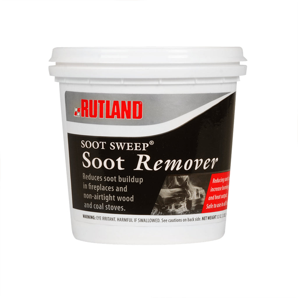 Rutland Soot Sweep soot remover tub, 2 lb white plastic container