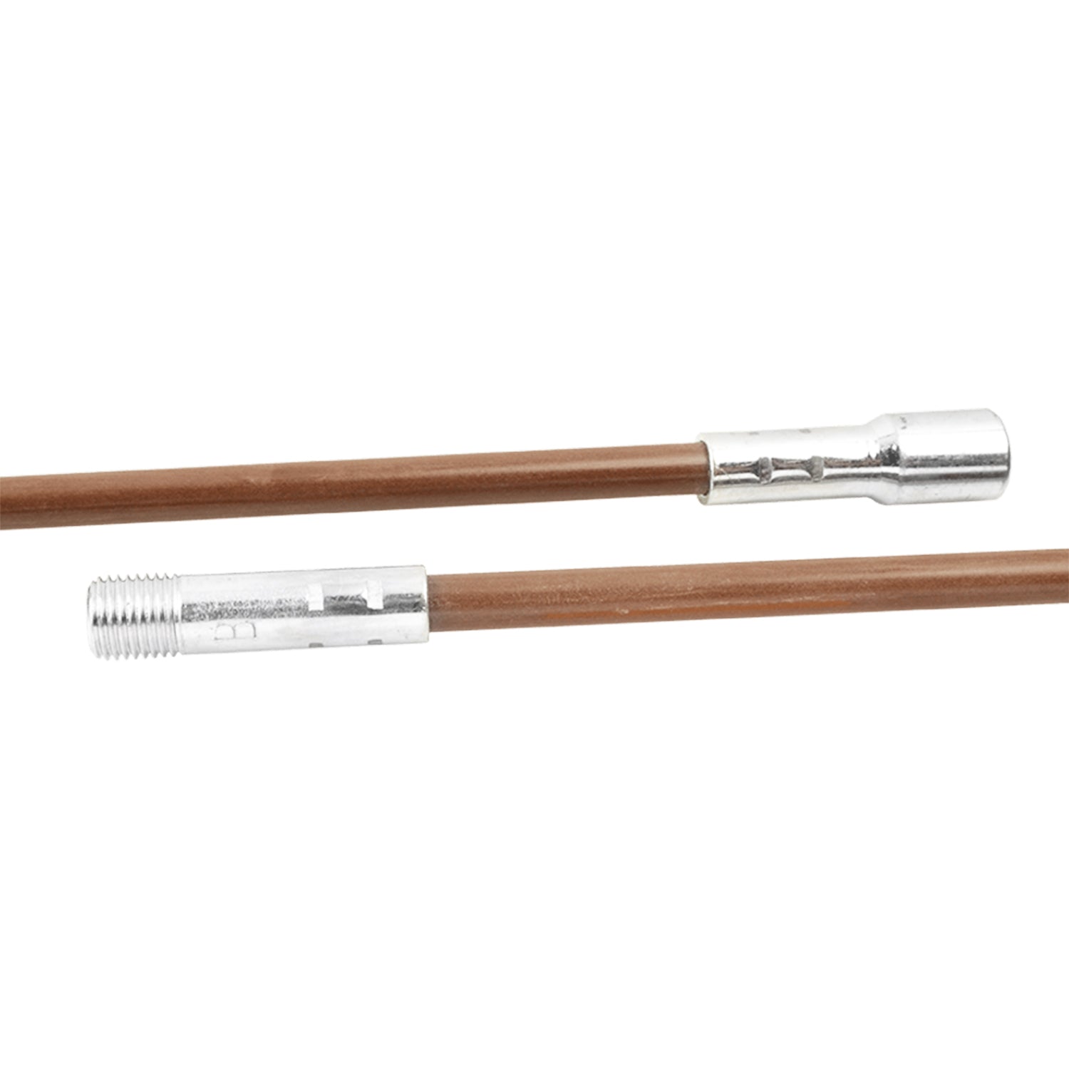 Fiberglass extension rod with 1/4-in NPT ends, brown